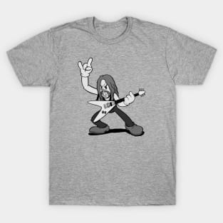 Metal singer in 1930s rubber hose cartoon cuphead style! T-Shirt